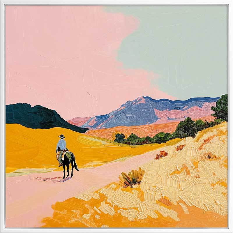 Sunset Cowboy | Box Frame Canvas Print