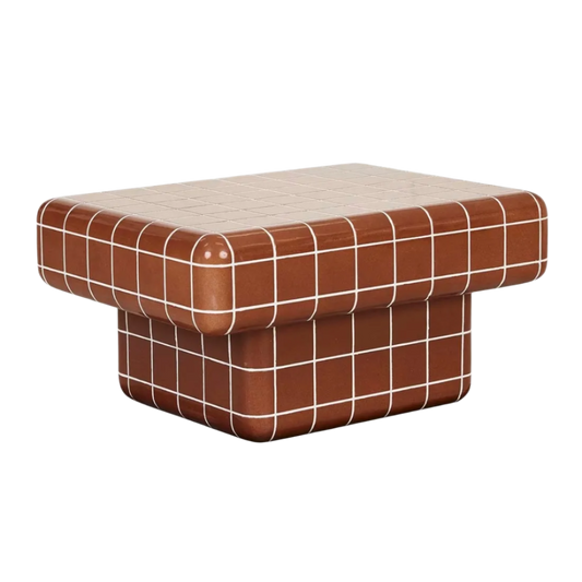 GlobeWest | Seville Tile Coffee Table | Red Glaze