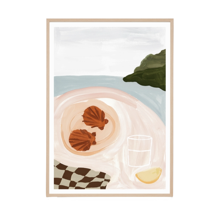 Seafood Summer Framed Print