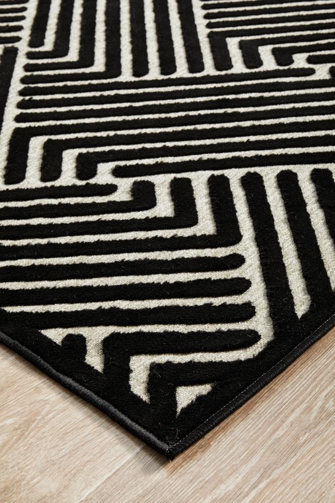 Miami Black and Gold Rug