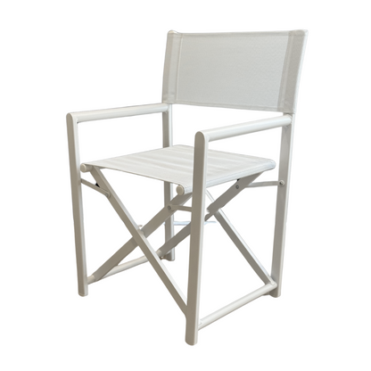 Outdoor Aluminium Directors Chair | White