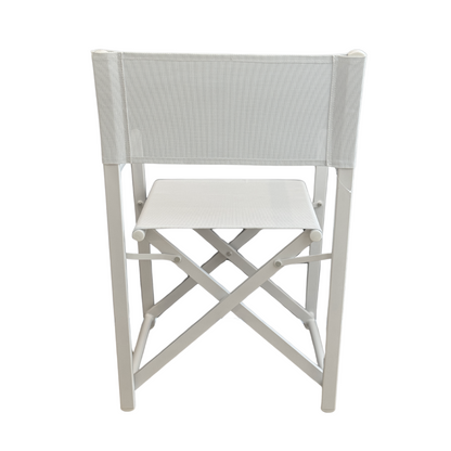 Outdoor Aluminium Directors Chair | White