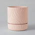 Abstract Relief Plant Pot - Soft Pink