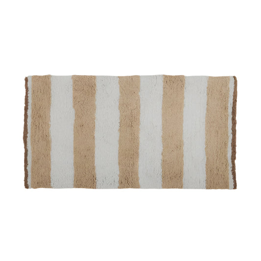 Bath Mat⎮Cotton⎮Mr Stripey⎮Natural