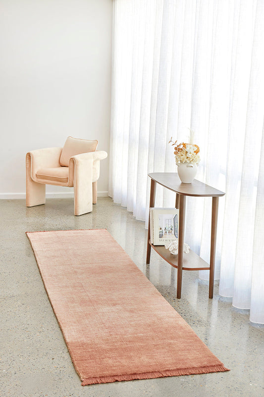 Earthbound Blush Pink Runner Rug