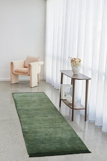 Earthbound Forest Green Runner Rug