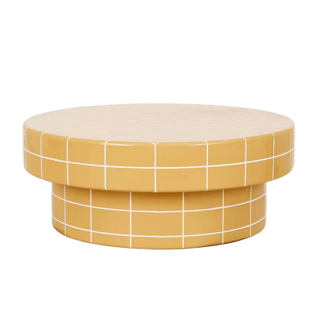 GlobeWest | Seville Tile Round Coffee Table | Honey