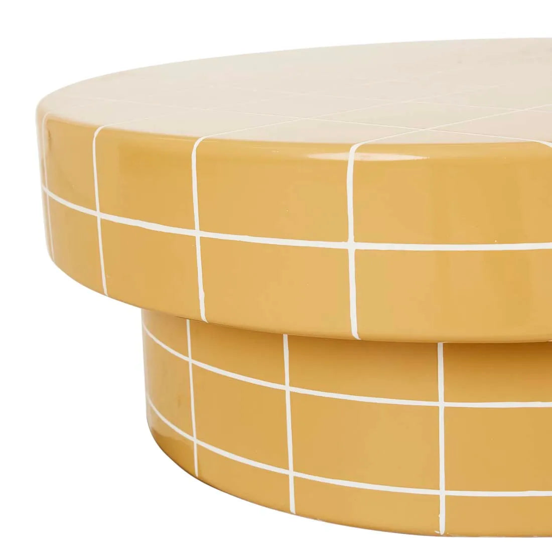 GlobeWest | Seville Tile Round Coffee Table | Honey