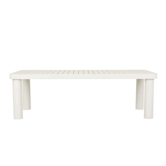 GlobeWest | Frankie Outdoor Dining Table | Aluminium White