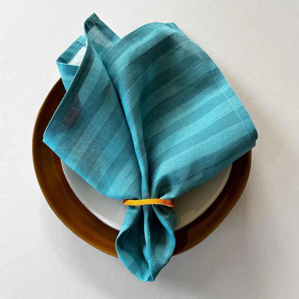 Drift Napkin Set of 4 | Light Blue Stripes