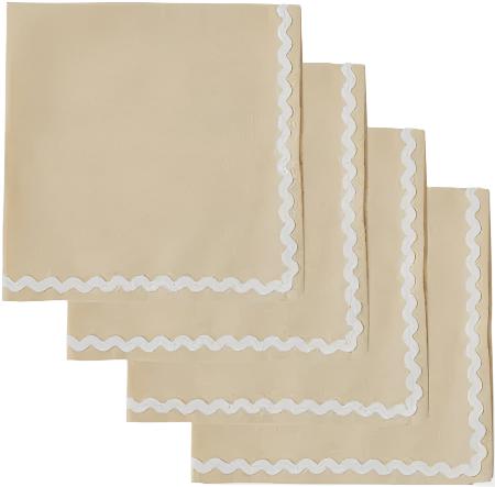 Cora Napkins⎮Butter+Ivory⎮Set4