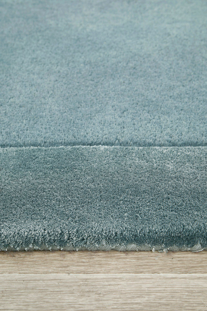 Jewel Curve Blue Runner Rug