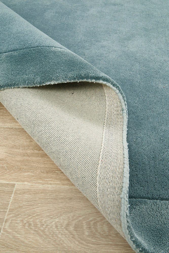 Jewel Curve Blue Runner Rug