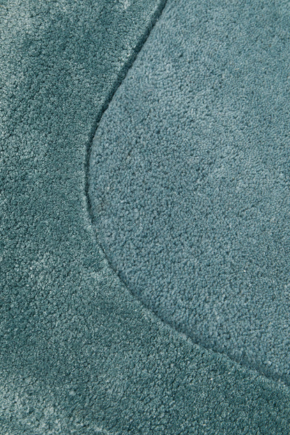 Jewel Curve Blue Rug