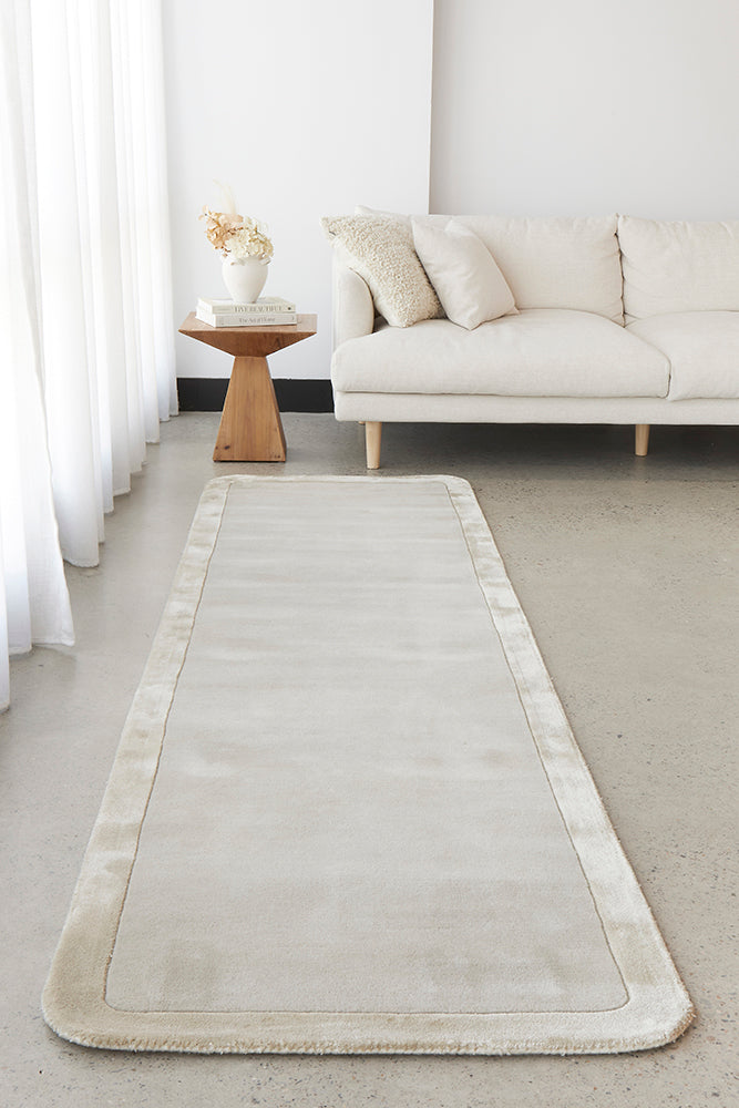 Jewel Curve Silver Runner Rug