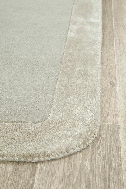 Jewel Curve Silver Runner Rug