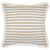 Hampton Stripe Fringed Indoor/Outdoor Beige Cushion