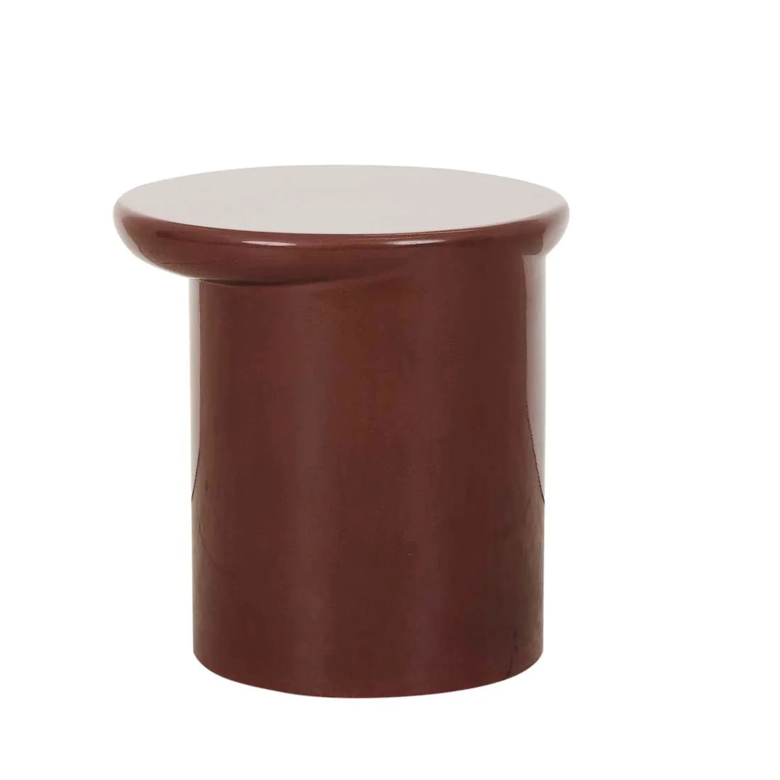 GlobeWest | Petra Sphere Outdoor Side Table | Burgundy Glaze