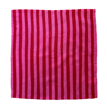 Aura Napkin Set of 4 | Pink & Red Stripes