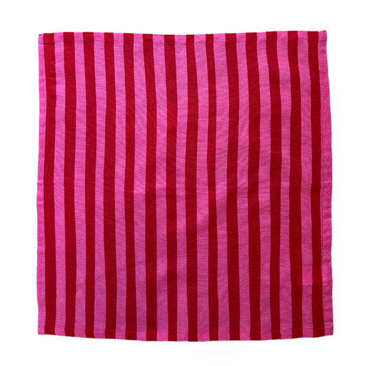 Aura Napkin Set of 4 | Pink & Red Stripes