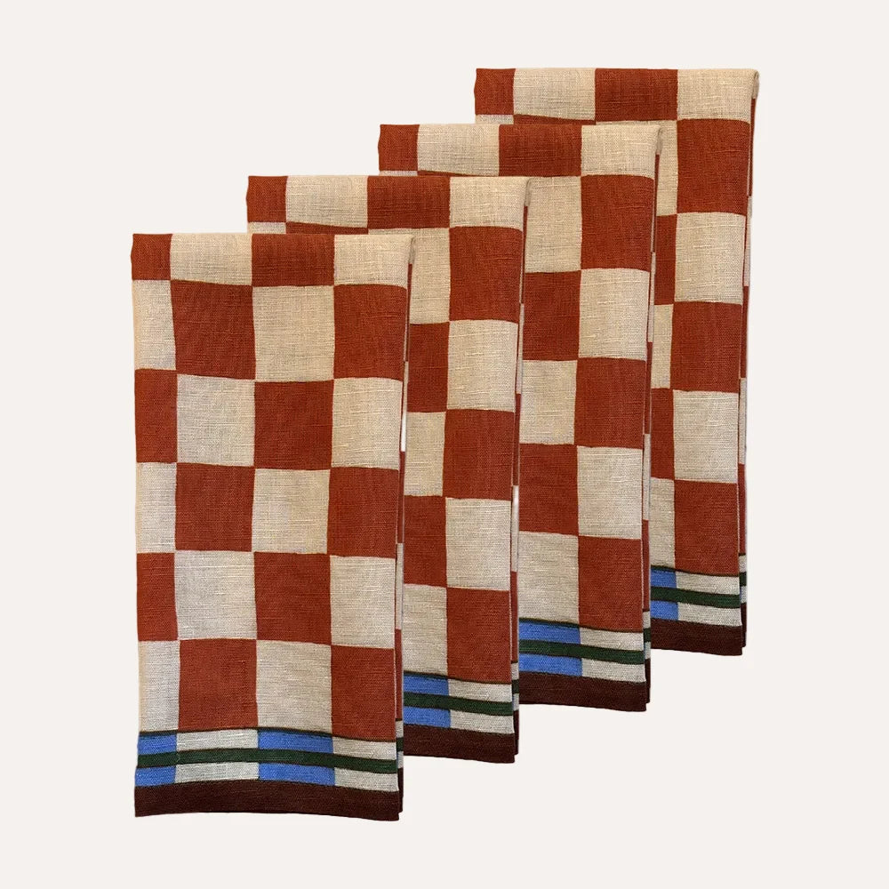 Cantina Napkin Set of 4 | Checker Print
