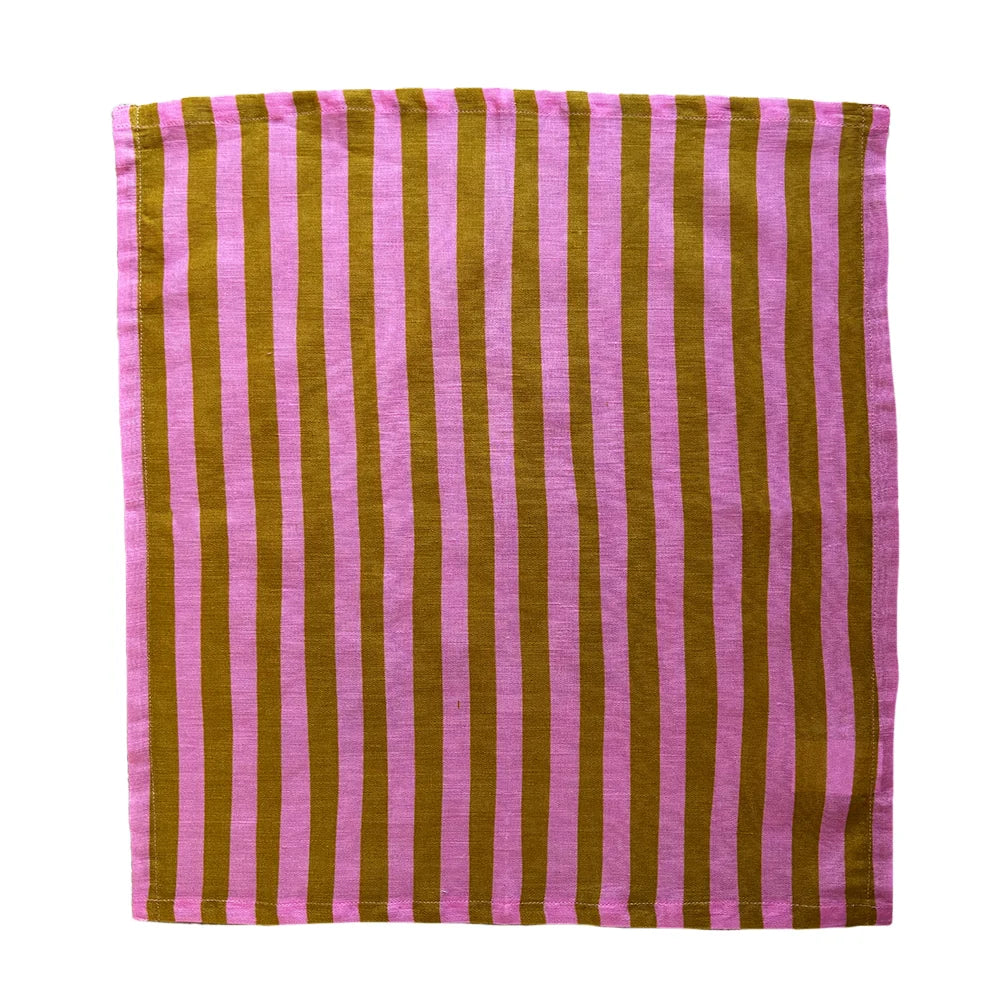 Orchid Napkin Set of 4 | Pink & Mustard