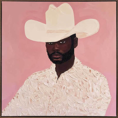 Pink Pony Boy | Box Frame Canvas Print