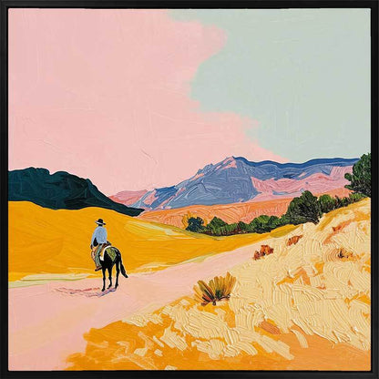 Sunset Cowboy | Box Frame Canvas Print