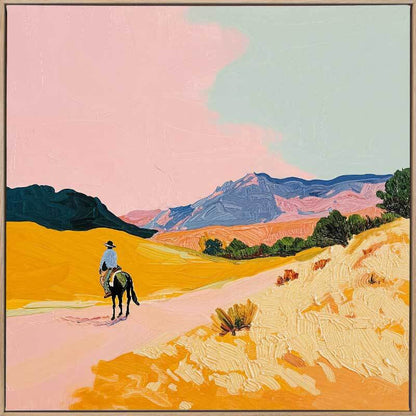 Sunset Cowboy | Box Frame Canvas Print