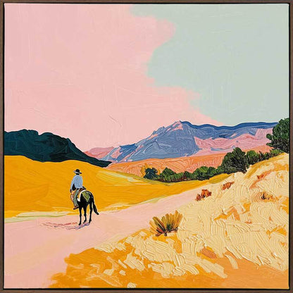 Sunset Cowboy | Box Frame Canvas Print