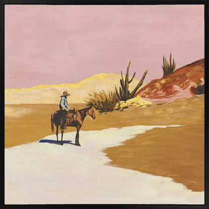 Cactus Cowboy | Box Frame Canvas Print