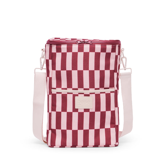 Bottle Base⎮Burgundy/Peony Check