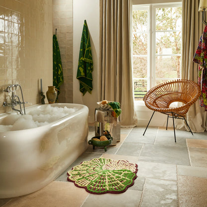 Claudelle Bath Mat | Garnet