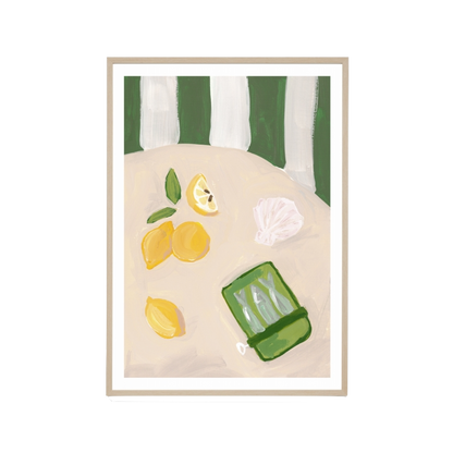 Summer Lunch Alfresco Print | Green