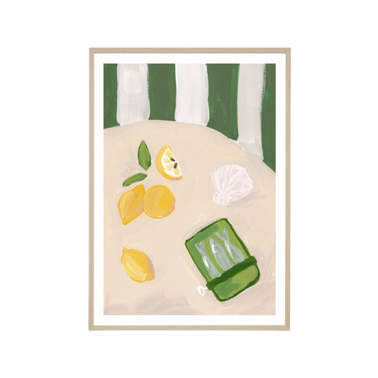Summer Lunch Alfresco Print | Green