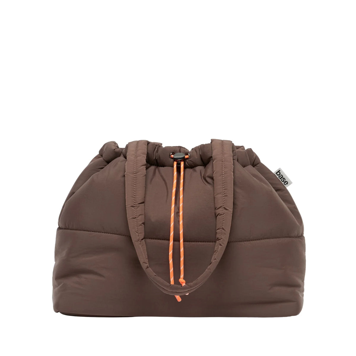 Scrunch Base Puffer Tote | Chocolate/Orange