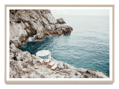 Umbrella Cove Framed Print