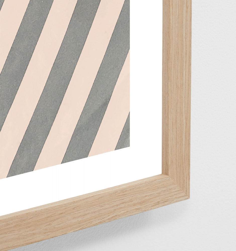 Striped Beach Chairs Framed Print