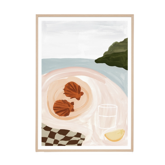 Seafood Summer Framed Print