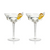 Faceted Crystal Martini Glass | Set of 2