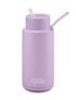 Ceramic Bottle w/Straw Lilac 1L