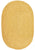 Manly Yellow Oval Rug