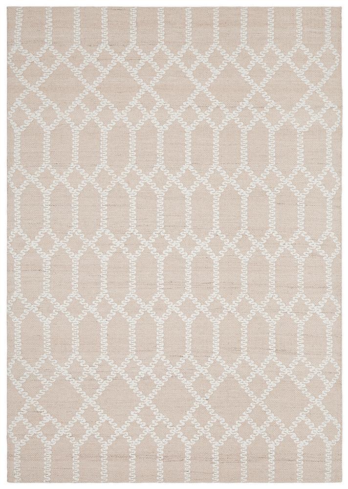 Nupe Rug Eco Friendly Tribal Trellis Cottonblend Rug - Nude/Soft Pink – SUNDAY ...