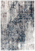 Abstract Blue Grey White Rug
