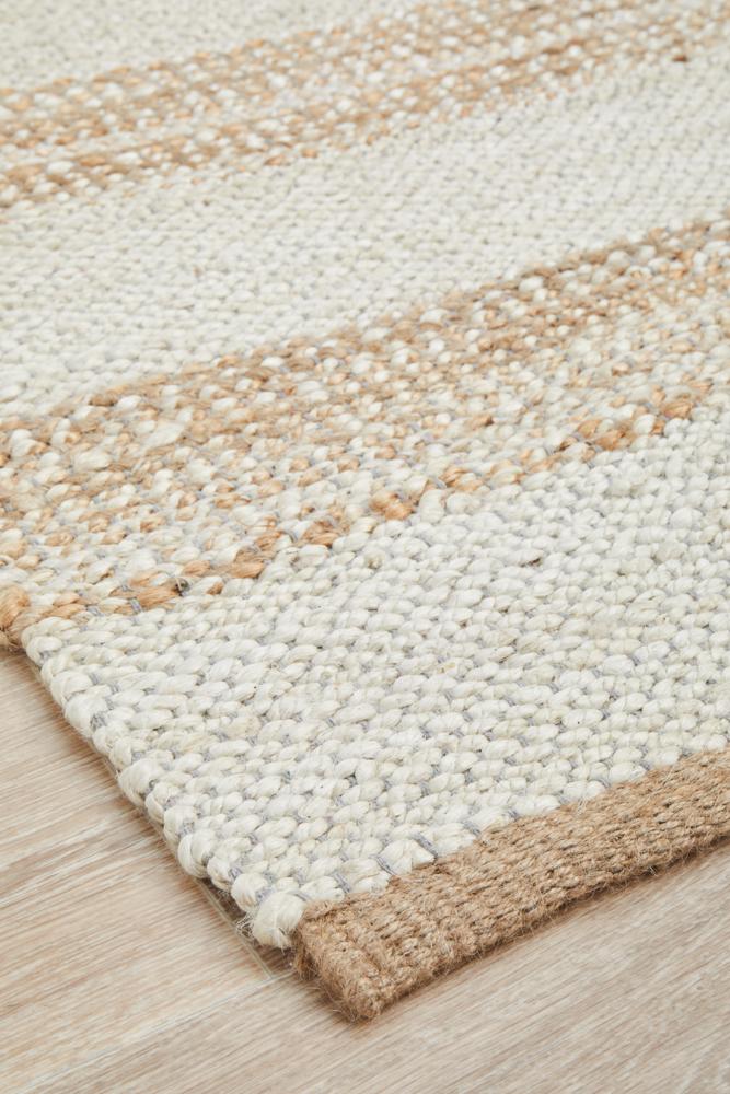 White Rustic Rug Coastal Natural White Rug