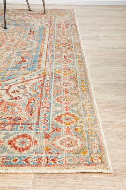 Damask Blue Rug