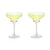 Angled Crystal Margarita Glasses S/2